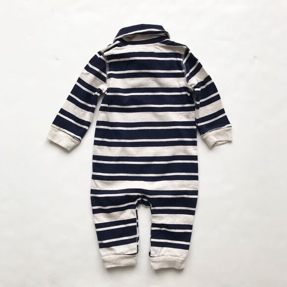 Old navy stripe Shaw neck  jumpsuit EUC  6-12 months - Picture 6 of 6